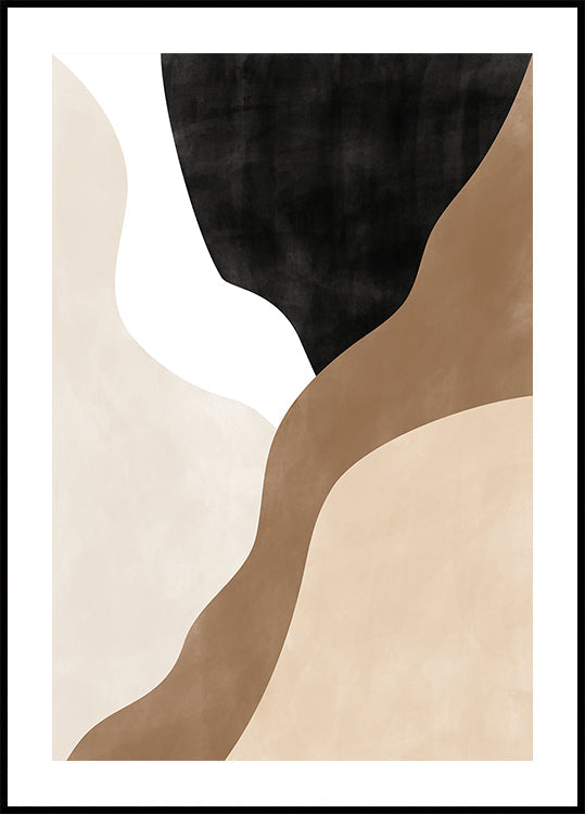Abstract Beige and Brown Art Plakat