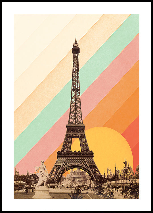 Eiffel Tower Rainbow Plakat
