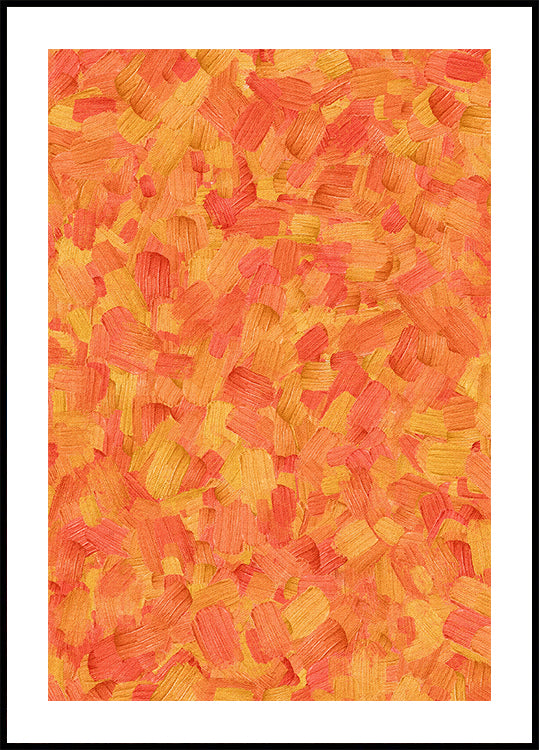 Brushstrokes Orange Plakat