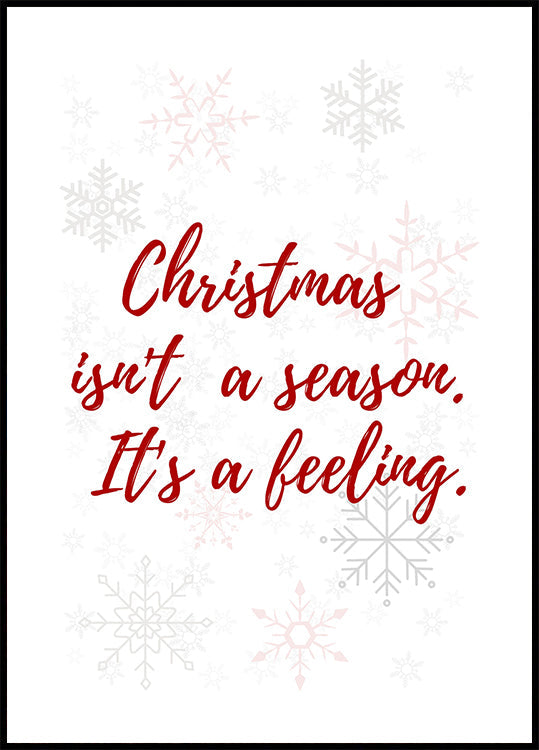 Christmas is a feeling Plakat