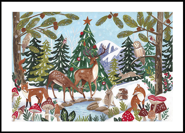 Animal Winter Scene Plakat