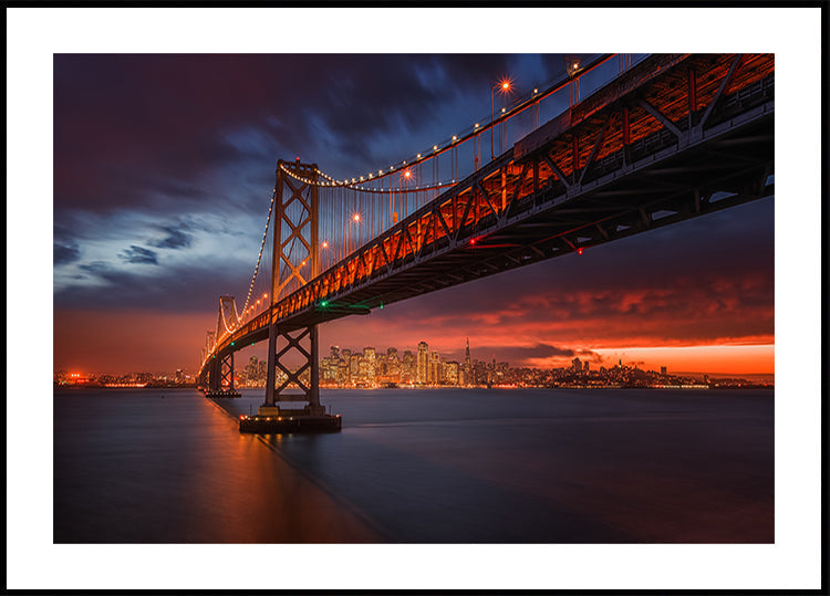 Bay Bridge at Night Plakat