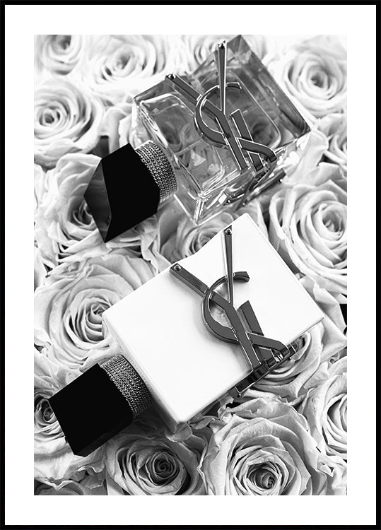 Yves Saint Laurent Perfume Black & White Plakat