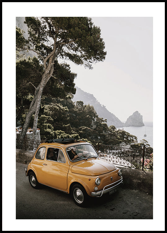 Little Orange Car in Capri Portrait Plakat - Posterbox.dk