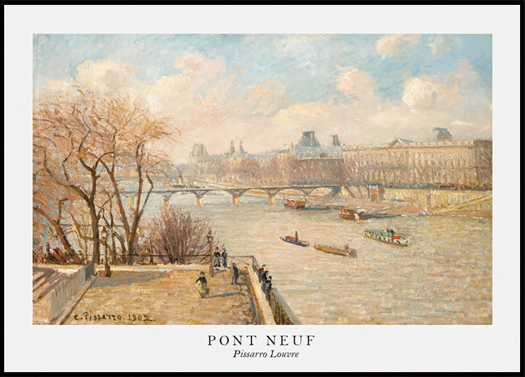 Pissarro Louvre From Pont Neuf Plakat - Posterbox.dk