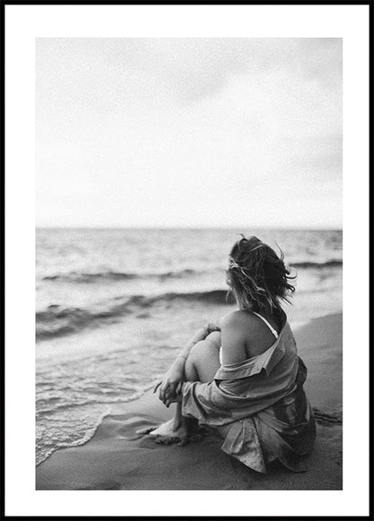 Woman At The Beach Plakat