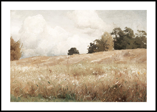 Grain Field, Landscape Study by Gustaf Rydberg Plakat