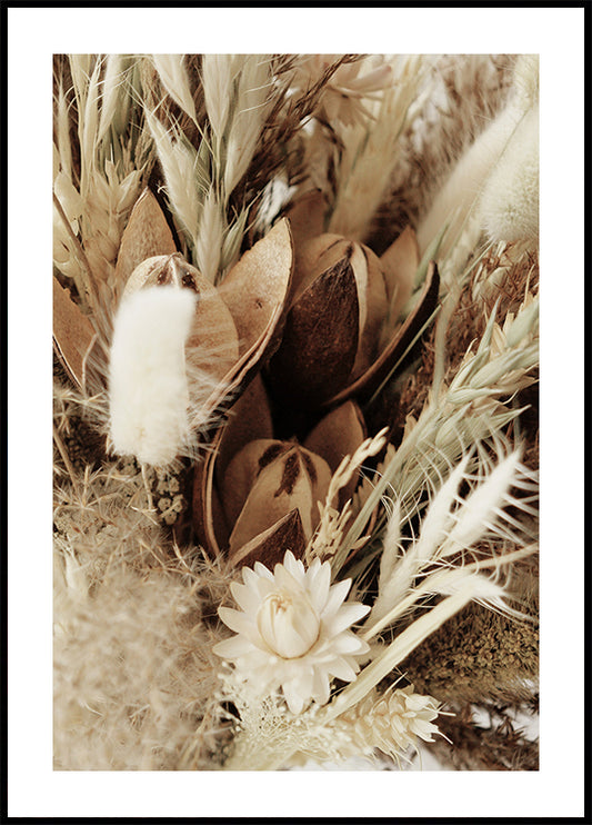 Delicate Dried Flowers Bouquet  Plakat