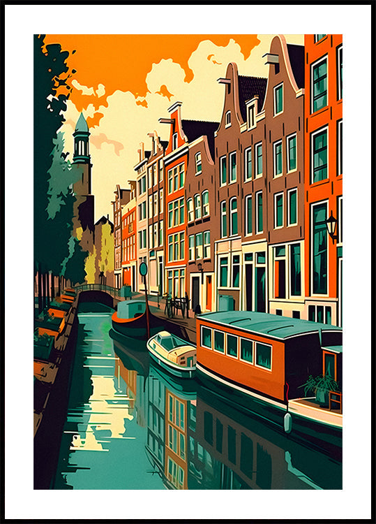 Amsterdam Canal Houses Plakat