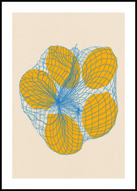Five Lemons In a Net Bag  Plakat