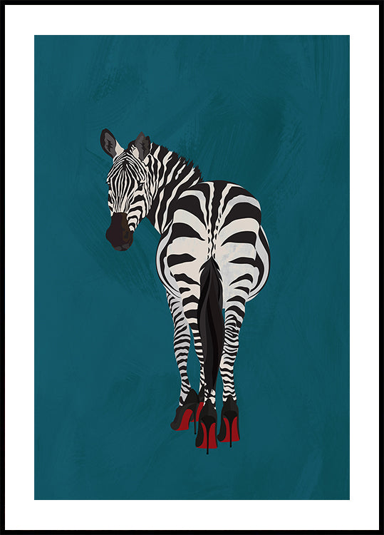 Zebra heels Plakat