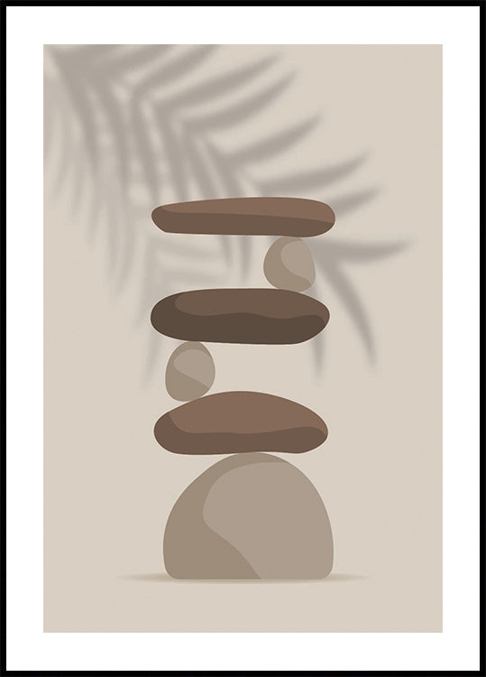 Harmony 2, Zen Balancing Stones and Shadow Plakat