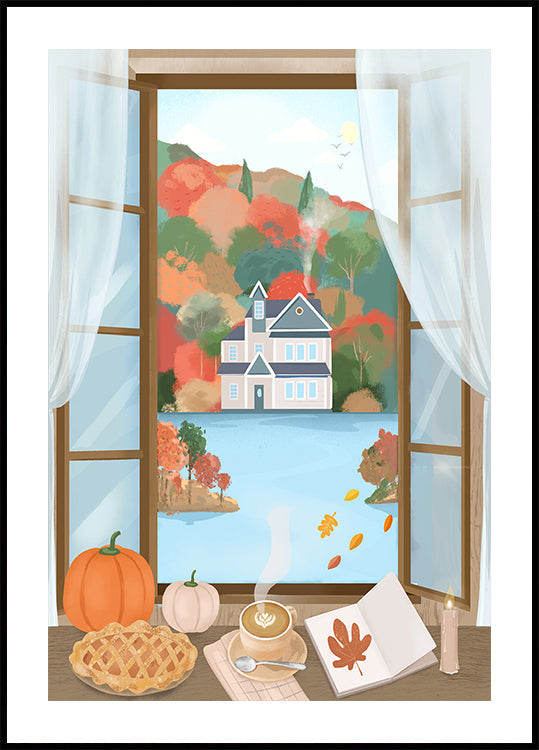 Autumn Cottage Plakat