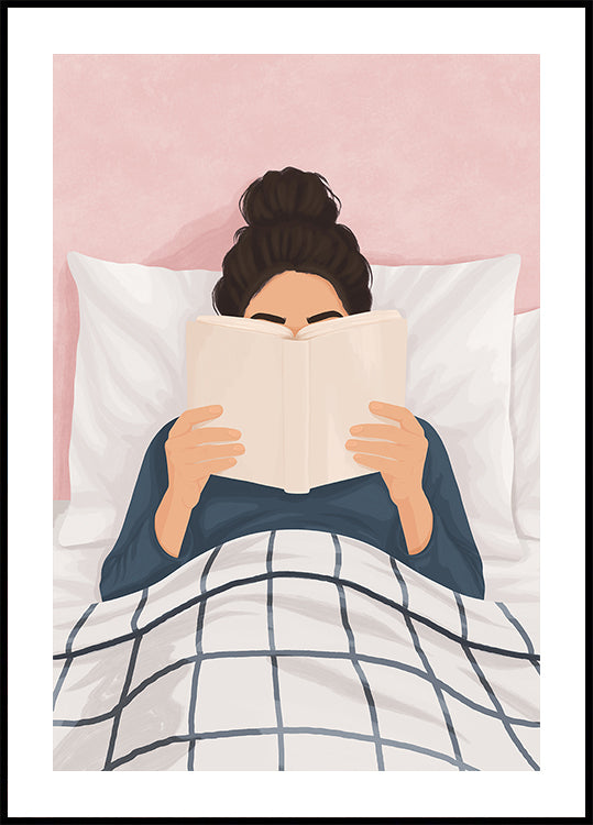 Girl Reading a Book Plakat