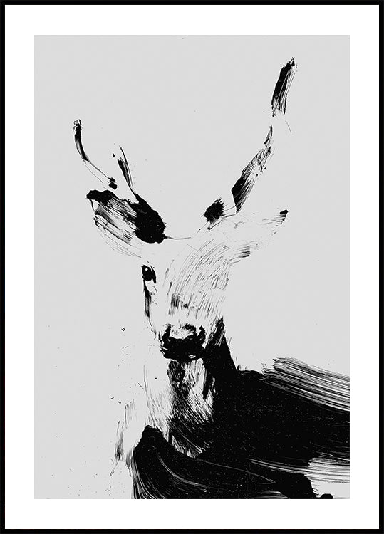 Brushstroke Deer II Plakat