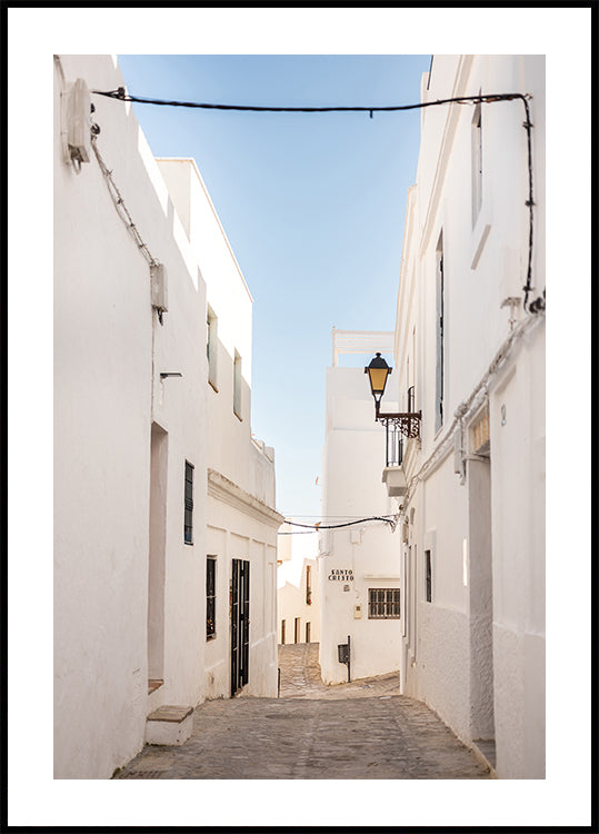 The White town of Vejer de La Frontera Plakat