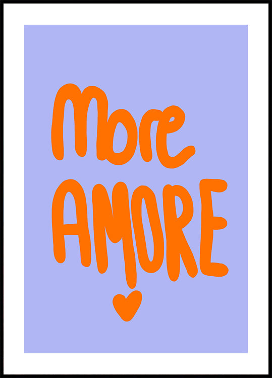 Bold Typography in Vibrant Orange Plakat