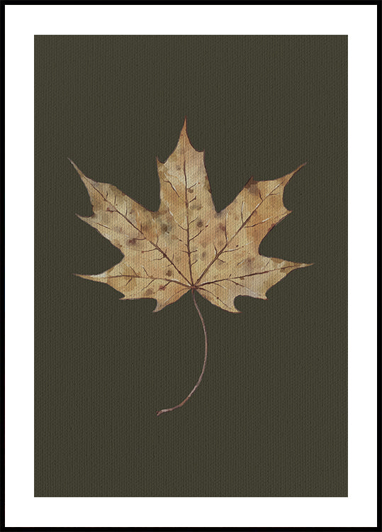 Autumn Maple Leaf Watercolor Plakat