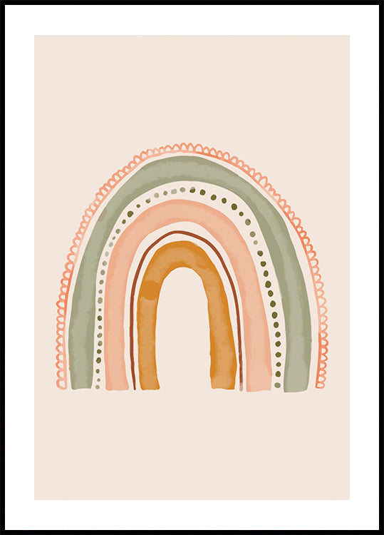 Boho Regnbue Plakat - Posterbox.dk