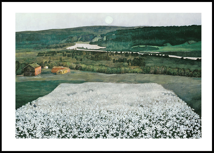 Flower Meadow in the North By Harald Sohlberg Plakat - Posterbox.dk