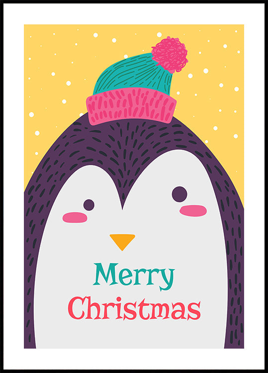 Xmas Card With Penguin By Barsrsind Plakat