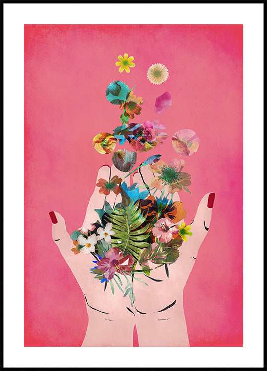 Blooming in Hands Plakat