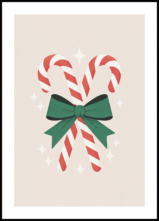 Christmas Candy Canes Plakat