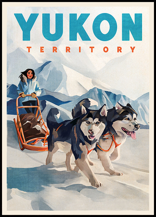 Yukon Territory Dog Sled Travel  Plakat