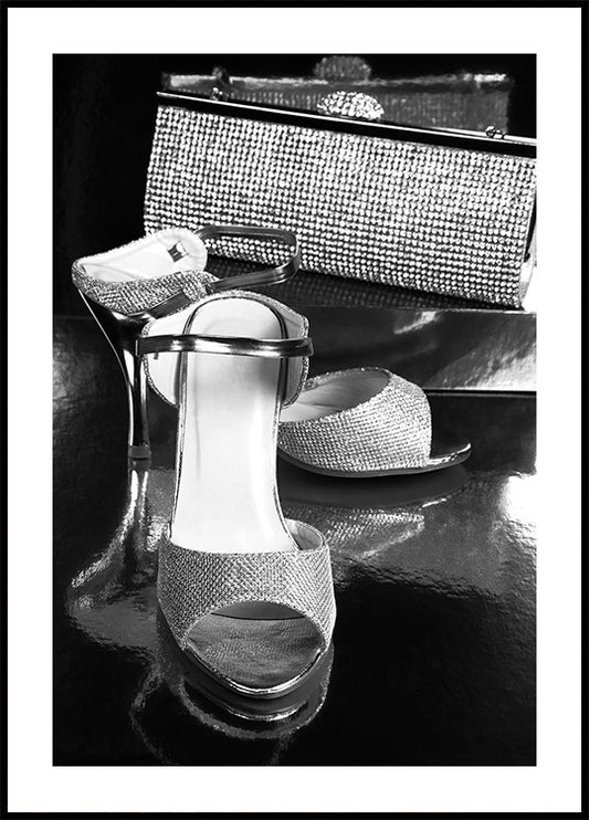 Glamorous Night Accessories B&W Plakat