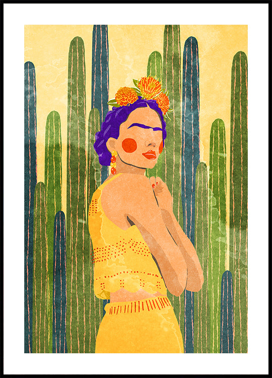 Frida and cacti