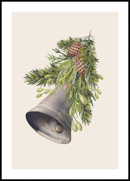 Watercolor Christmas Bell Plakat