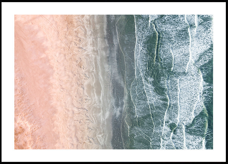 Pink and blue coastal Plakat