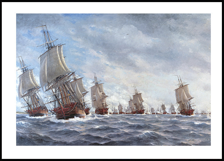 Naval Battle By Jacob Hagg Plakat - Posterbox.dk