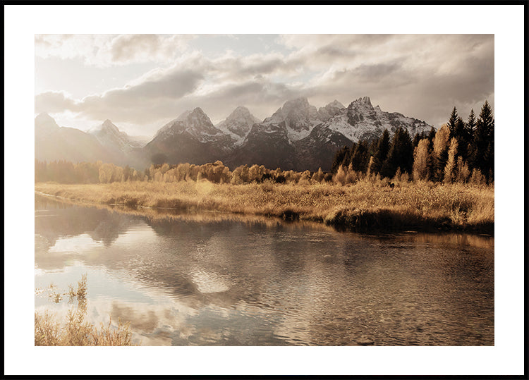 Autumn Morning in the Mountains Plakat