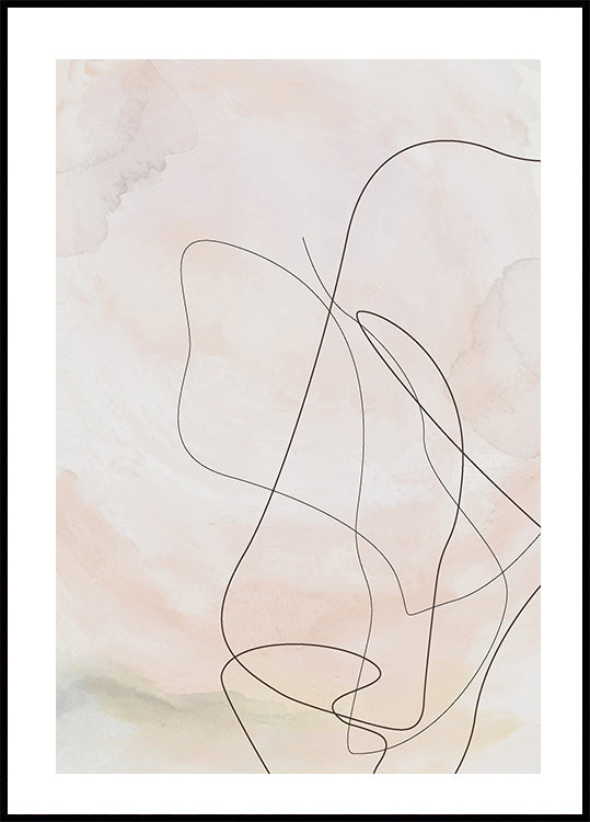 Abstract Line Art Design Plakat - Posterbox.dk