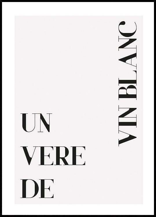 Vin Blanc Plakat - Posterbox.dk