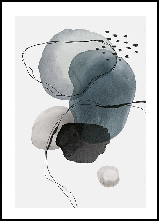 Abstract Shapes and Lines Art Plakat - Posterbox.dk