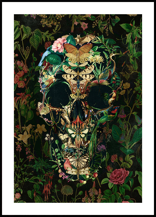 Papillon Skull Plakat