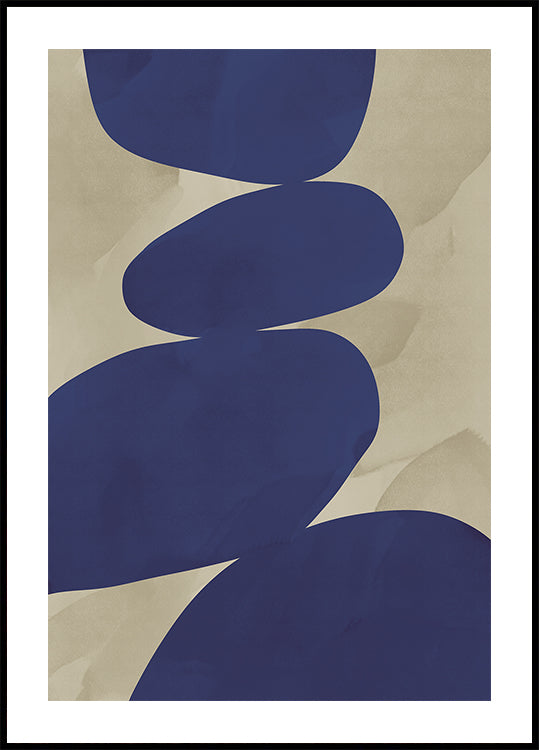 Navy Balance Abstract Plakat