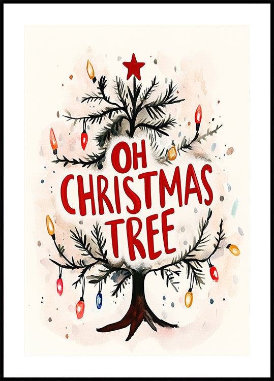 Festive Tree Glow Plakat