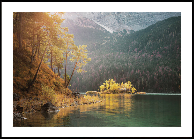 Autumn Morning by the Lake Plakat - Posterbox.dk