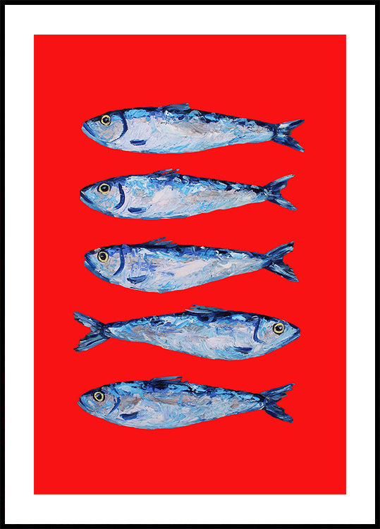 Sardines Berry Red Plakat