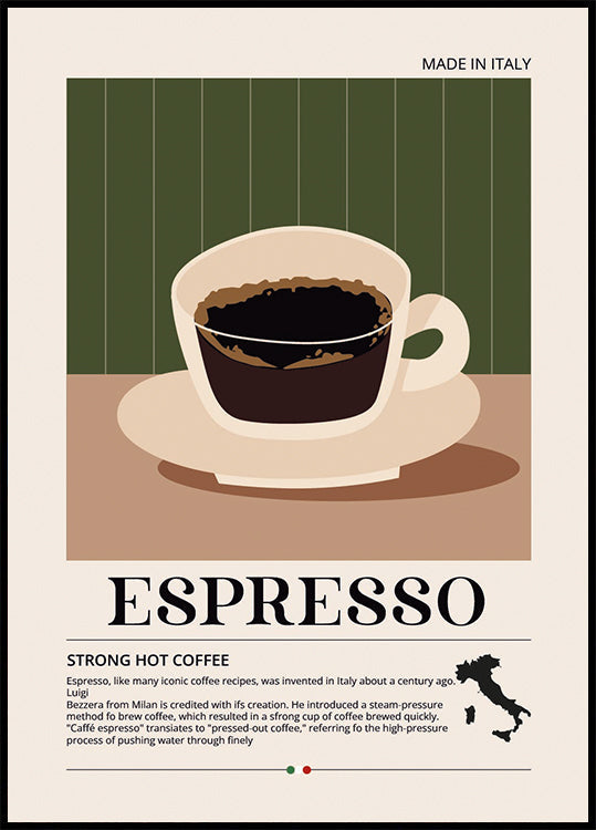 Espresso Strong Coffee Plakat - Posterbox.dk