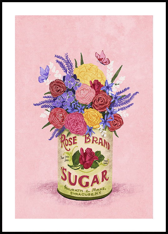 Flowers In a vintage Can  Plakat