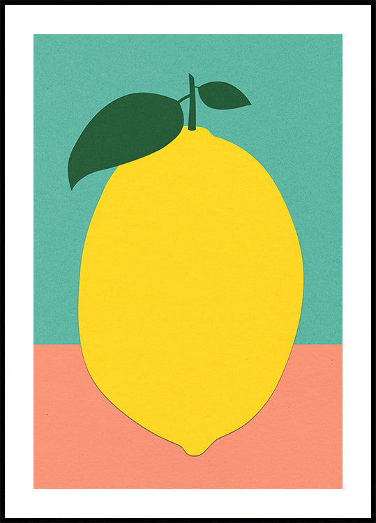 Lemon With Two Leaves Plakat