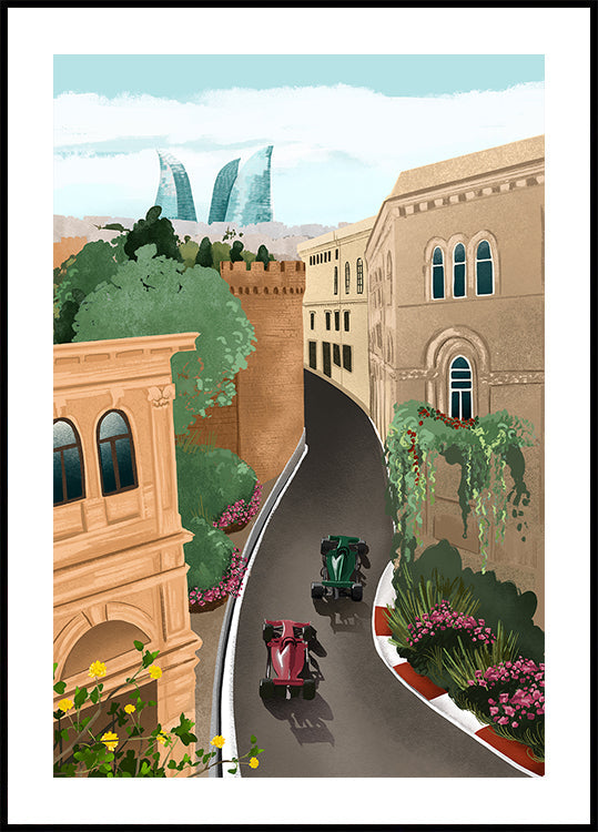 Baku Azerbeidzjan Plakat