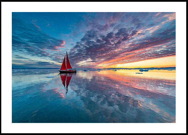 Greenland fire sky Plakat