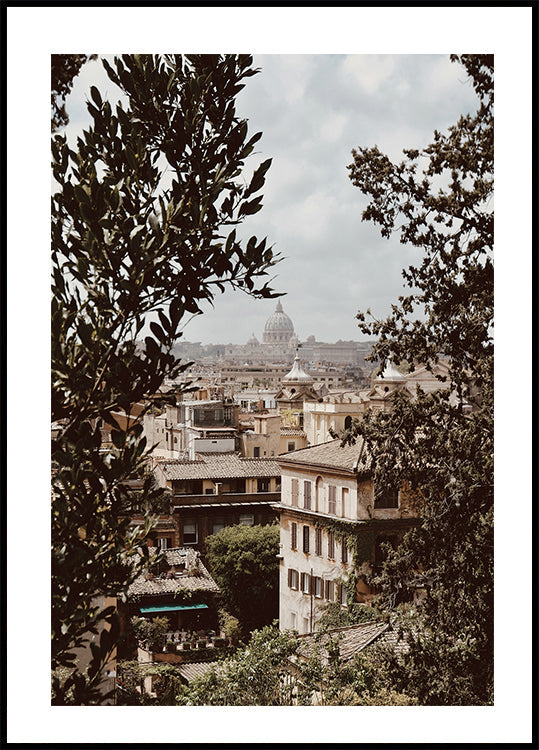 View of Rome with St. Peter's Basilica Plakat - Posterbox.dk