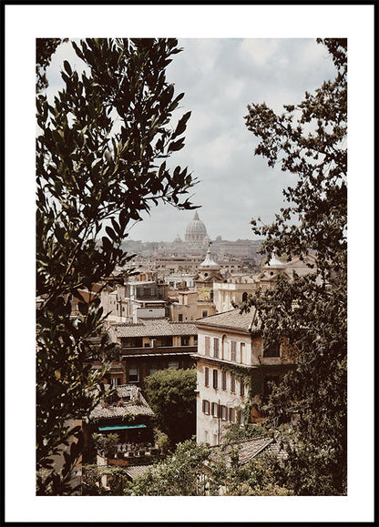 View of Rome with St. Peter's Basilica Plakat