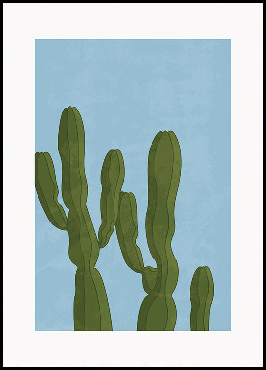 Desert Growth, Cactus Silhouettes Plakat